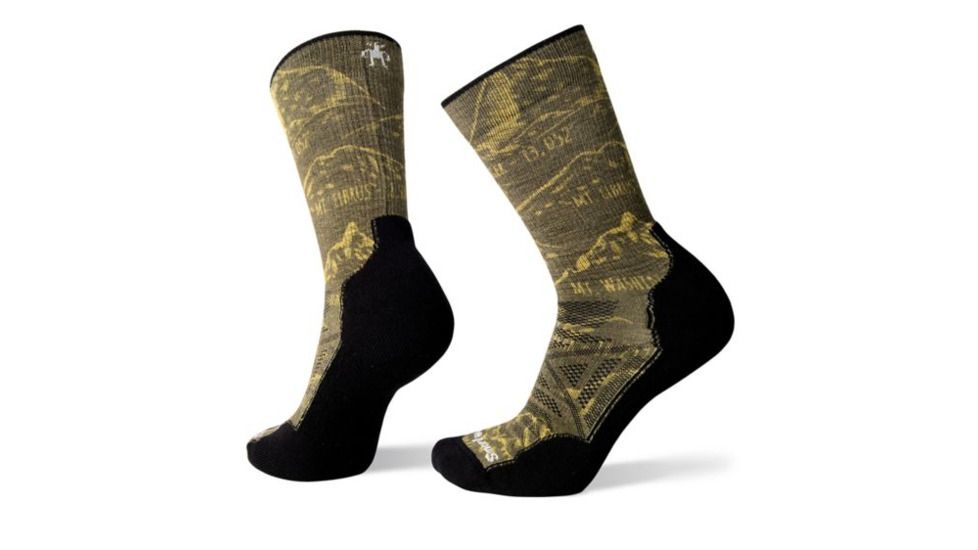 Smartwool PhD Outdoor Light Peaks Print Crew, Loden, Medium, SW001150031-M