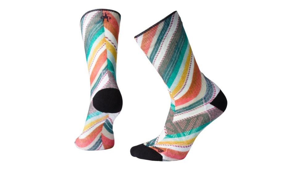 Smartwool PhD Outdoor Light Print Crew Socks - Womens, Charcoal, Small, SW001401003-S