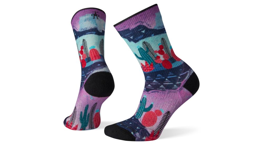 Smartwool PhD Outdoor Light Print Crew Socks - Womens, Oasis, Medium, SW001227D13-M