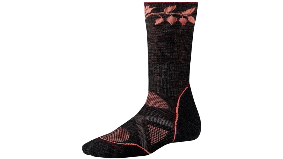 Smartwool PhD Outdoor Medium Crew Sock - Women's-Small-Charcoal/Turquoise