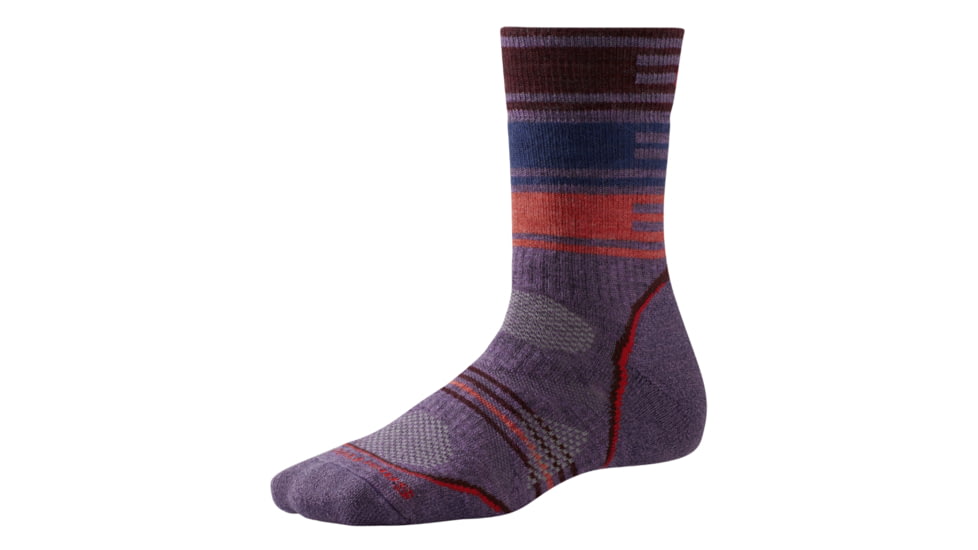 Smartwool PhD Outdoor Medium Crew Sock - Womens-Desert Purple-Medium