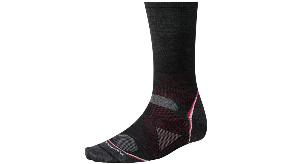 Smartwool PhD Outdoor Ultra Light Crew Sock - Mens-Black-X-Large
