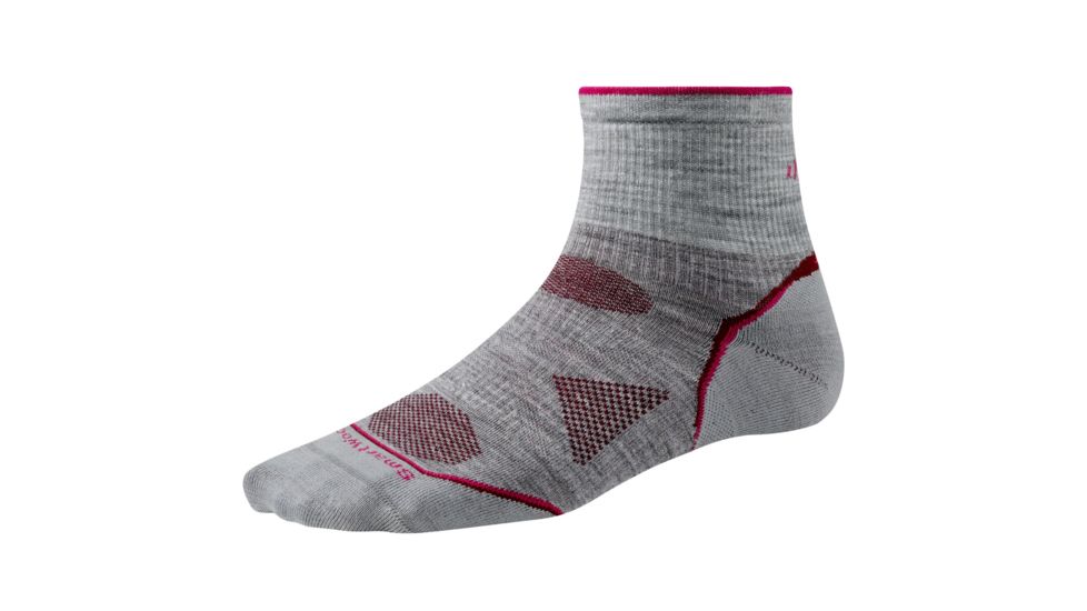 Smartwool PhD Outdoor Ultralight Mini Sock - Women's-Light Gray-Small