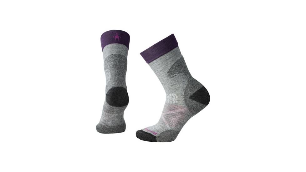 Smartwool PhD Pro Outdoor Light Crew - Women's, Light Gray, Small, SW001011039-S