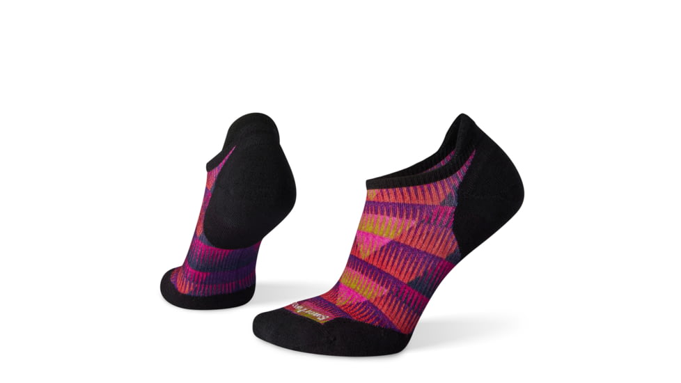 Smartwool PhD Run Light Elite Chevron Print Micro Socks - Womens, Watermelon, Small, SW001233669-S