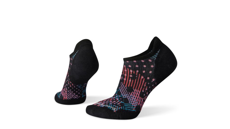 Smartwool PhD Run Light Elite Dot Print Micro Socks - Womens, Black, Large, SW001234001-L
