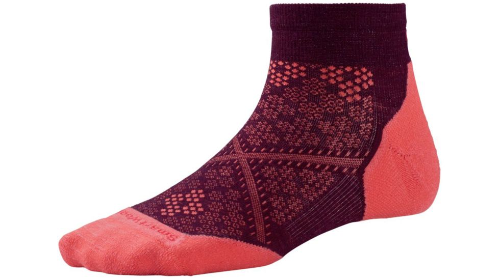 Smartwool PhD Run Light Elite Low Cut Sock - Women's-Aubergine-Small