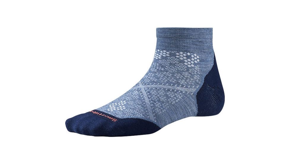 Smartwool PhD Run Light Elite Low Cut Sock - Women's-Blue Steel-Medium