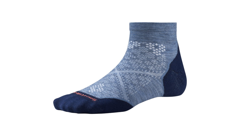 Smartwool PhD Run Light Elite Low Cut Sock - Women's-Blue Steel-Small