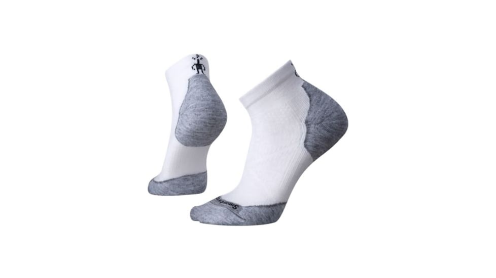 Smartwool PhD Run Light Elite Low Cut Sock - Women's, White/Light Gray, Medium SW0SW211367-M
