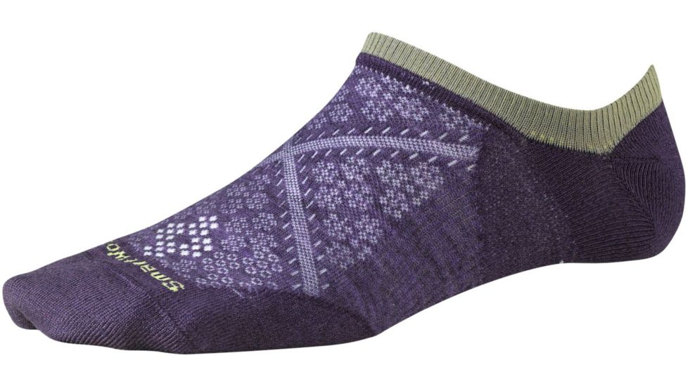 Smartwool PhD Run Ultra Light No Show Sock - Womens-Desert Purple-Small