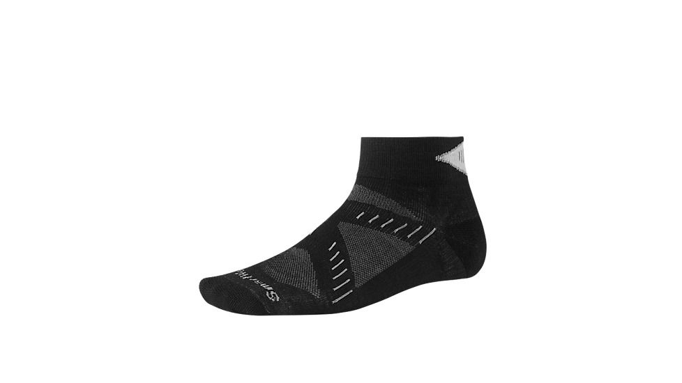 Smartwool PhD Running Ultra Light Mini Sock - Men's -X-Large-Black/Silver