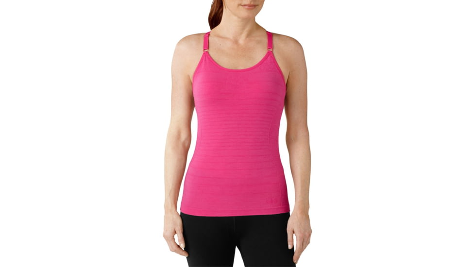 Smartwool PhD Seamless Long Bra - Women's-Bright Pink-Small