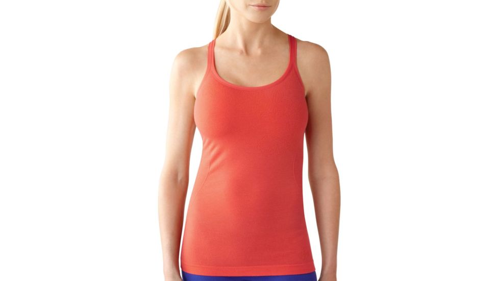Smartwool PhD Seamless Long Bra - Women's-Poppy-Large