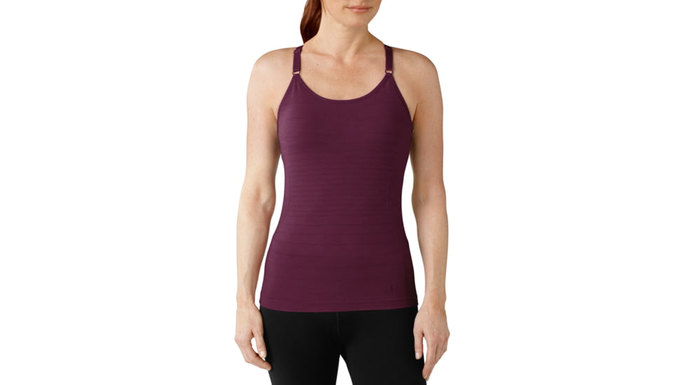 Smartwool PhD Seamless Long Bra - Womens-Small-Aubergine