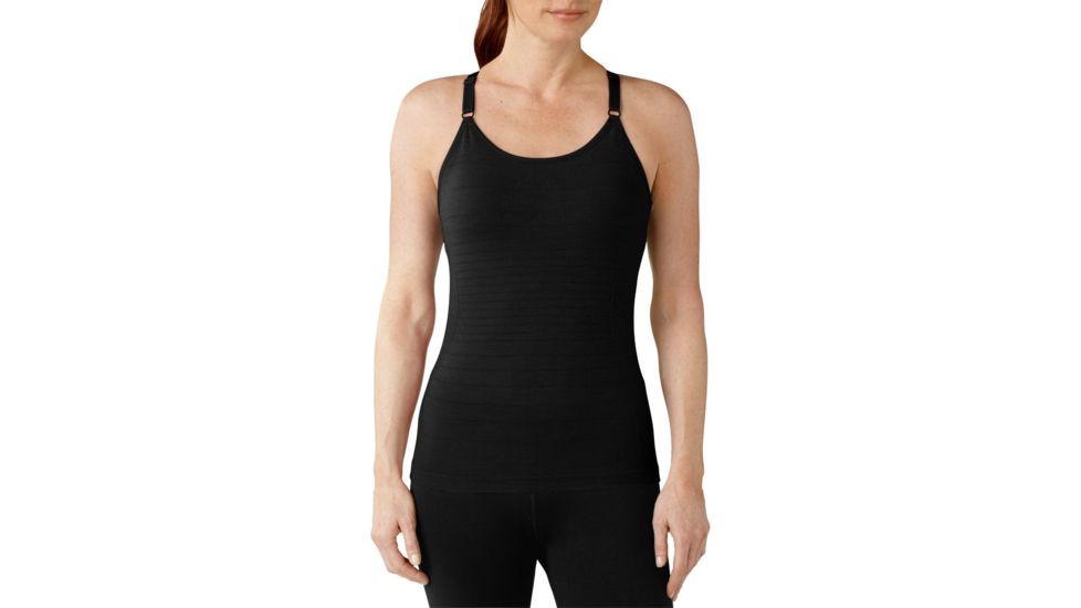 Smartwool PhD Seamless Long Bra - Womens-Black-Small