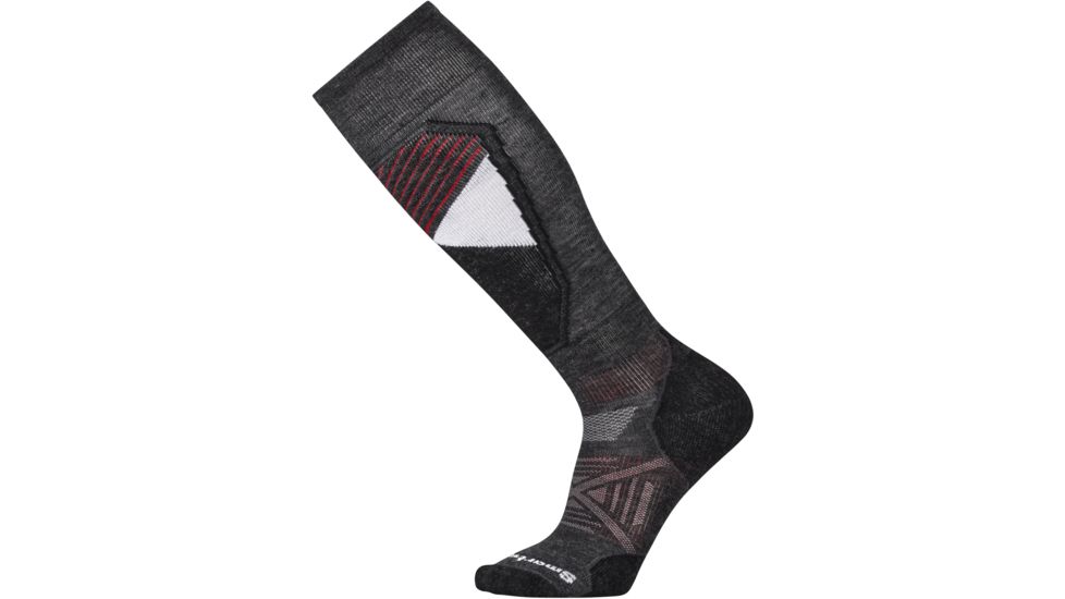Smartwool PhD Ski Light Pattern Sock - Men's-Charcoal-Large
