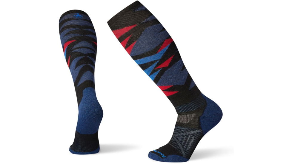 Smartwool PhD Ski Light Pattern Socks - Men's, Black/Dark Navy, Extra Large, SW001090105