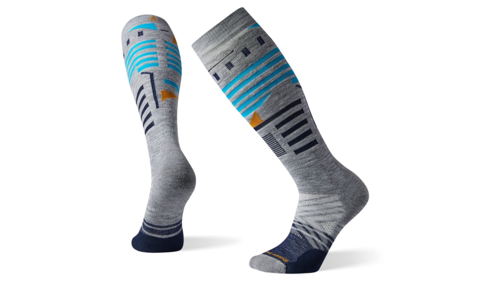 Smartwool PhD Ski Medium Pattern Socks, Light Gray, Extra Large, SW001284039-XL