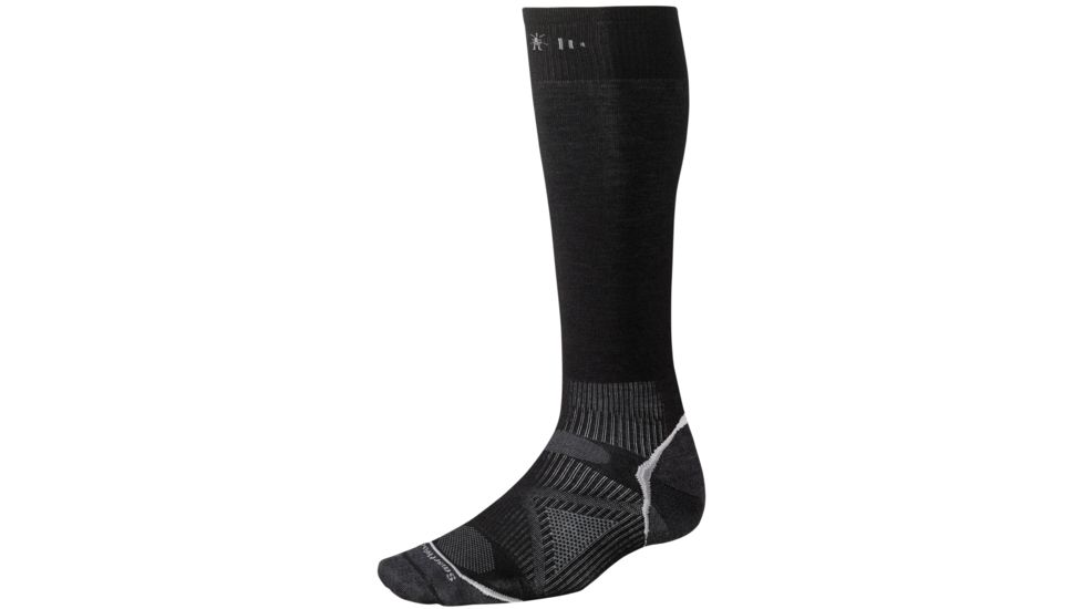 Smartwool PhD Ski Ultra Light Sock - Men's-Black-Medium