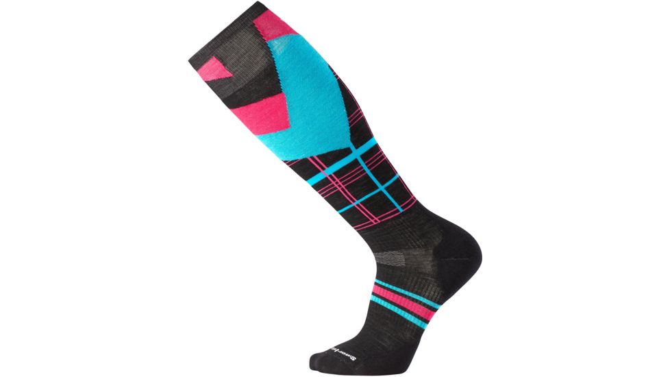 Smartwool PhD Slopestyle Light Elite Plaid Sock - Men's-Black-Large