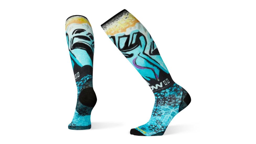 Smartwool PhD Snow Protect Our Winters Ultra Light Print Socks, Multi Color, Extra Large, SW001432150-XL