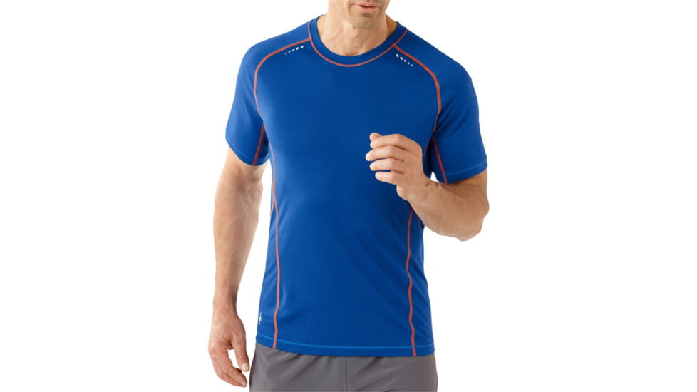 Smartwool PhD Ultra Light Short Sleeve Top - Mens-Bright Blue-Medium