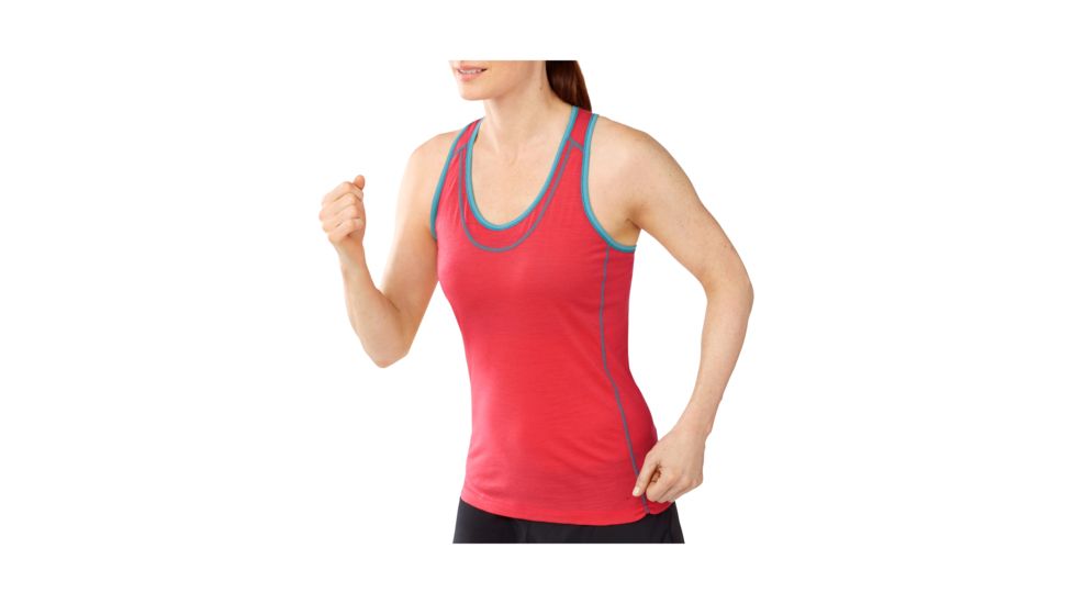 Smartwool PhD Ultra Light Tank - Women's, Hibiscus, Large, SW0SO133-486