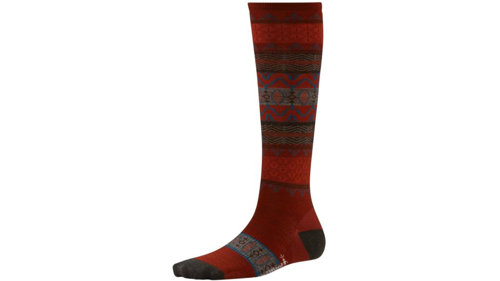 Smartwool Pine Glass Ultra Light Knee High Sock - Women's-Cinnamon Heather-Medium