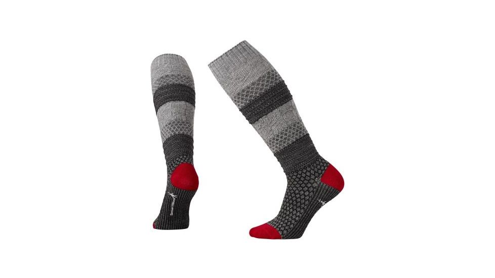 Smartwool Popcorn Cable Knee High Sock - Women's, Medium Gray, Large SW010052052-L