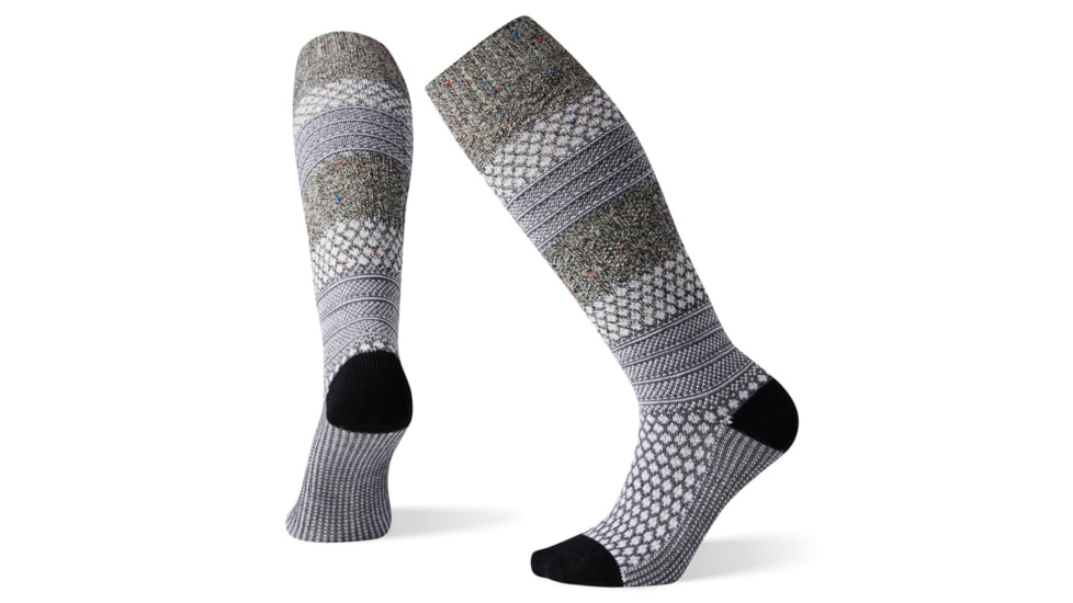 Smartwool Popcorn Cable Knee High Socks - Womens, Black/Multi Donegal, Small, SW010052C26-S