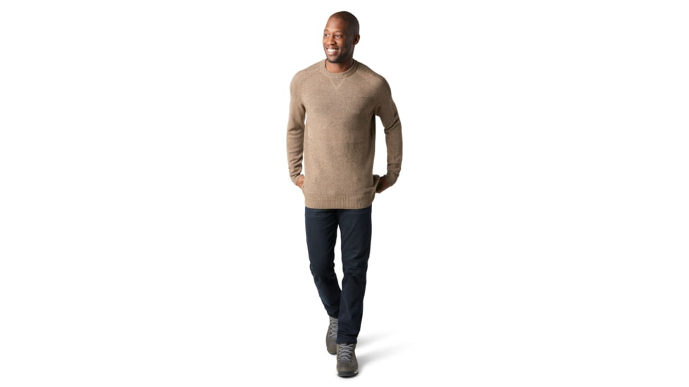 Smartwool Ripple Ridge Crew Sweater - Mens, Camel Heather/Military Olive Heather, Medium, SW016424E51-M