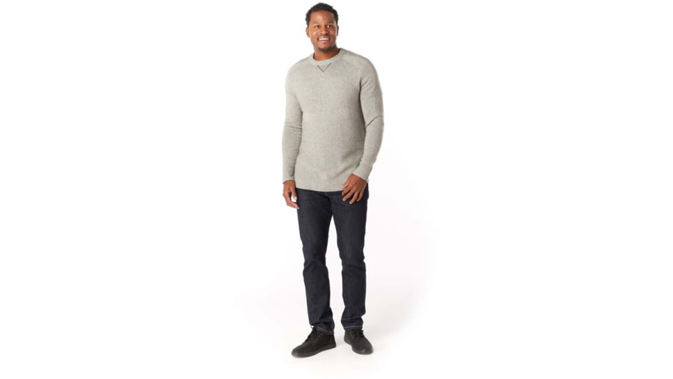 Smartwool Ripple Ridge Crew Sweater - Mens, Light Gray Donegal, Large, SW000297A34L