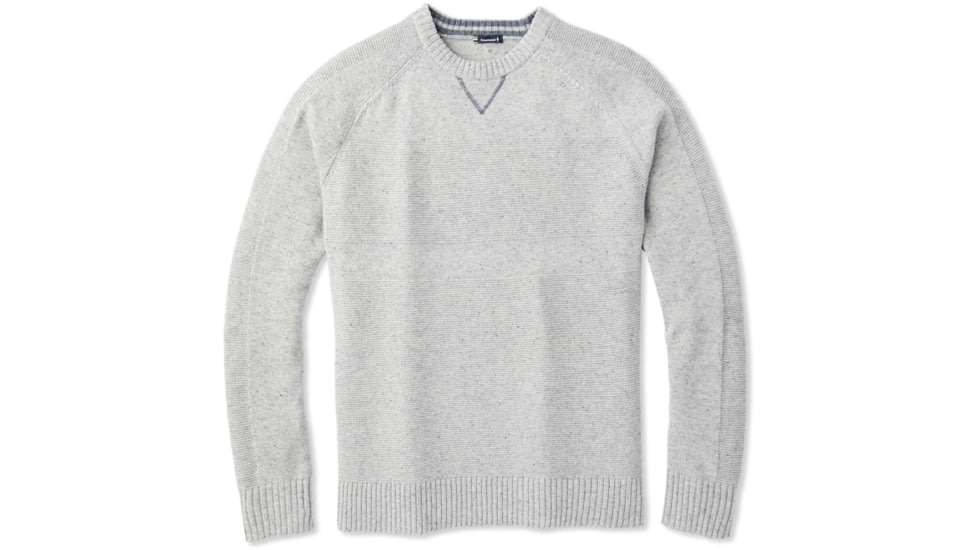 Smartwool Ripple Ridge Crew Sweater - Mens, Light Gray Donegal, Large, SW000297A34L