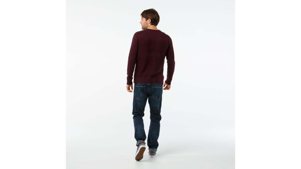 Smartwool Ripple Ridge Crew Sweater - Mens, Tibetan Red Heather/Charcoal Heather, Extra Large, SW000297A78
