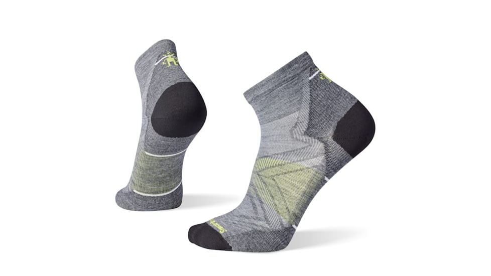 Smartwool Run Zero Cushion Ankle Socks, Medium Gray, Small, SW001653052100S000