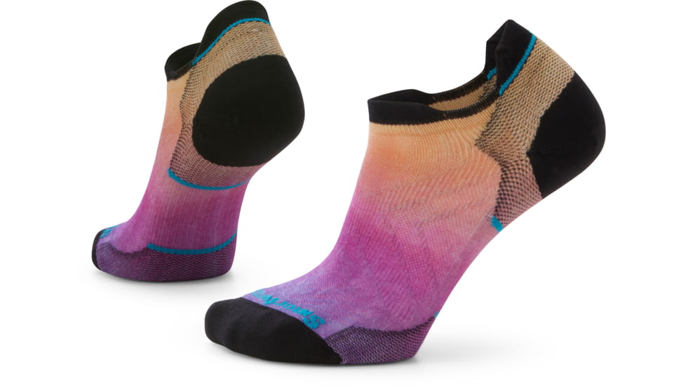 Smartwool Run Zero Cushion Ombre Print Low Ankle Socks - Womens, 823 Tandoori Orange, Large, SW001670823L