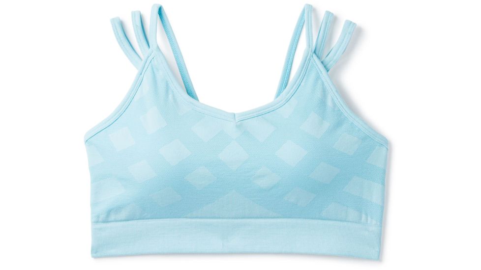 Smartwool Seamless Strappy Bra - Womens, Light Wave Blue, Large, SW015127D83-L