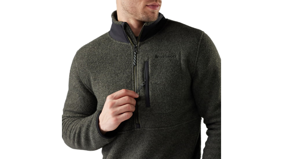 Smartwool Second Cut Fleece 1/2 Zip - Mens, Winter Moss, Large, SW002958K18100L000