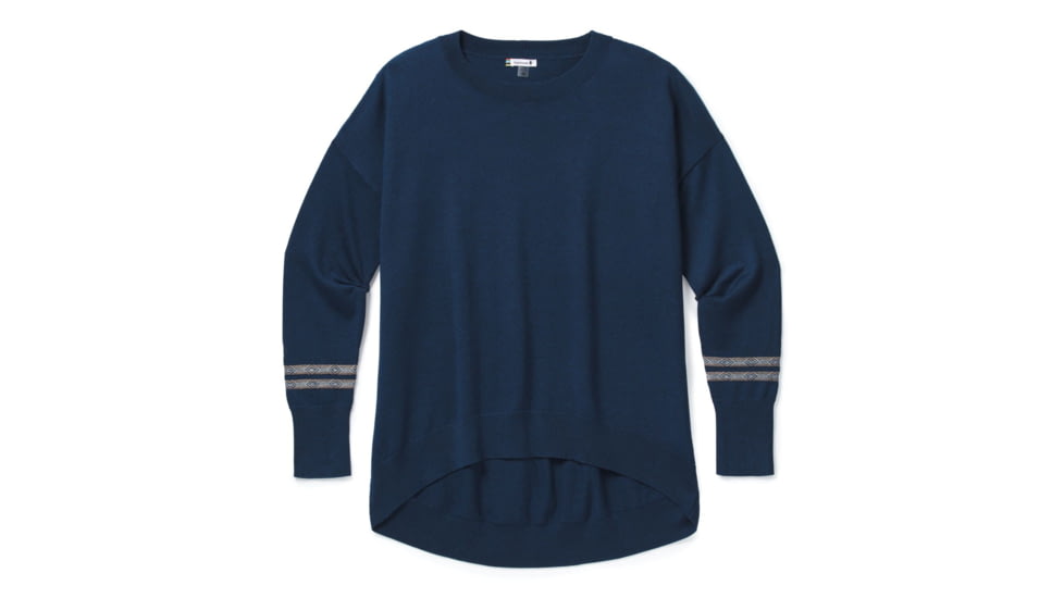 Smartwool Shadow Pine Pullover Sweater - Womens, Alpine Blue Heather, Medium, SW016396B26-M