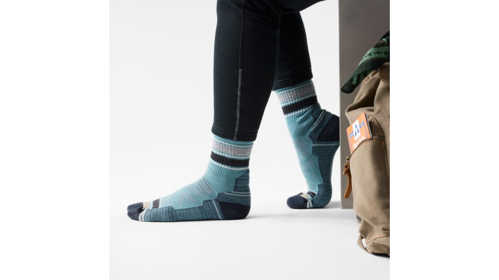 Smartwool Hike Light Cushion Striped Mid Crew Socks - Mens