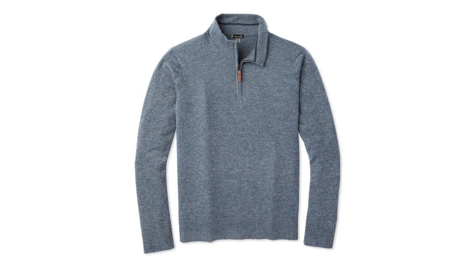 Smartwool Sparwood Half Zip Sweater - Mens, Alpine Blue-Medium Gray Marl, Small, SW000299C41-S