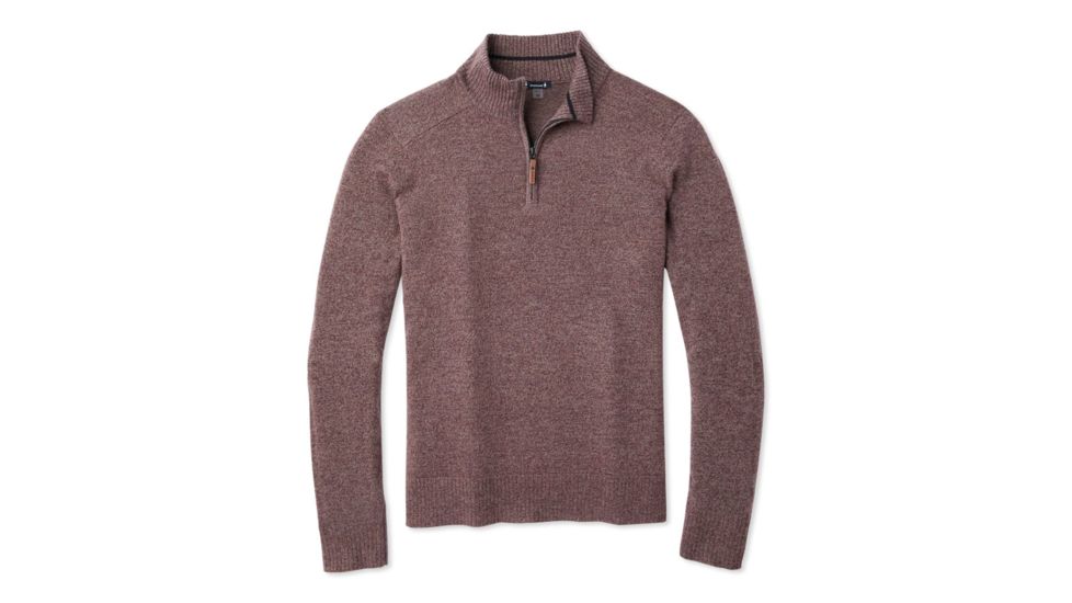 Smartwool Sparwood Half Zip Sweater - Mens, Woodsmoke-Bourbon Marl, Medium, SW000299C42-M