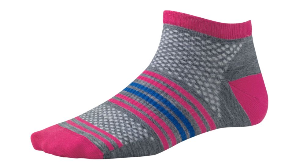 Smartwool Sporty Spice Micro Sock - Womens-Light Gray Heather-Medium