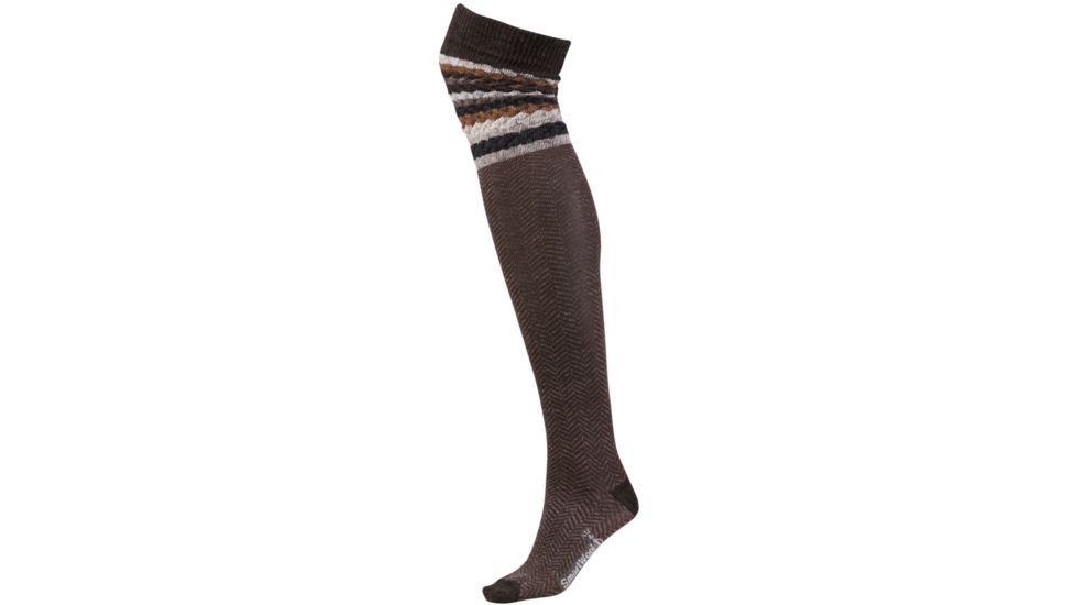 Smartwool Striped Chevron Over-The-Knee Sock - Women's-Chestnut-Medium