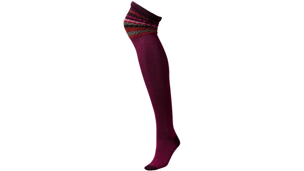 Smartwool Striped Chevron Over-The-Knee Sock - Women's-Persian Red Heather-Small