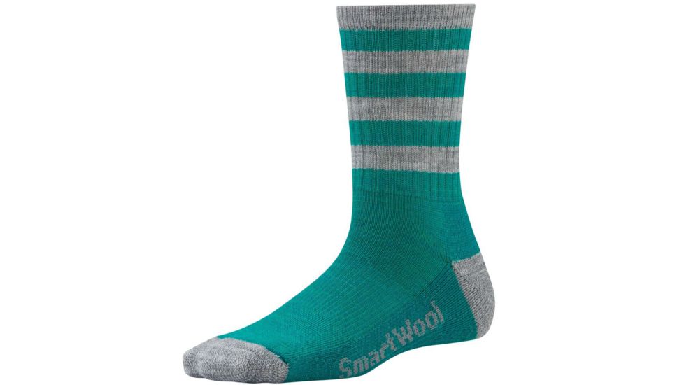 Smartwool Striped Hike Light Crew Sock - Womens-Dark Spearmint-Large