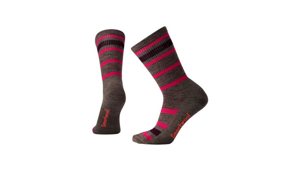 Smartwool Striped Hike Light Crew Sock - Women's, Taupe, Small SW000764236-S
