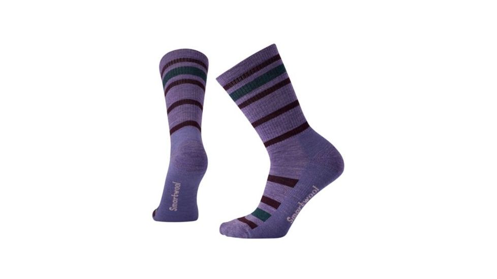 Smartwool Striped Hike Light Crew Sock - Women's, Lavender, Medium SW000764511-M