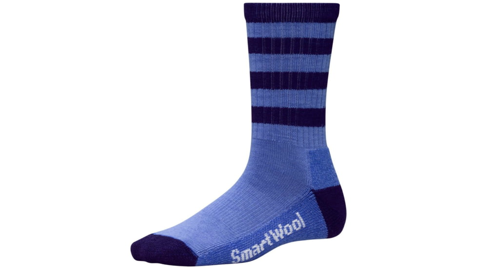 Striped Hike Light Crew Sock - Womens-Polar Purple-Large